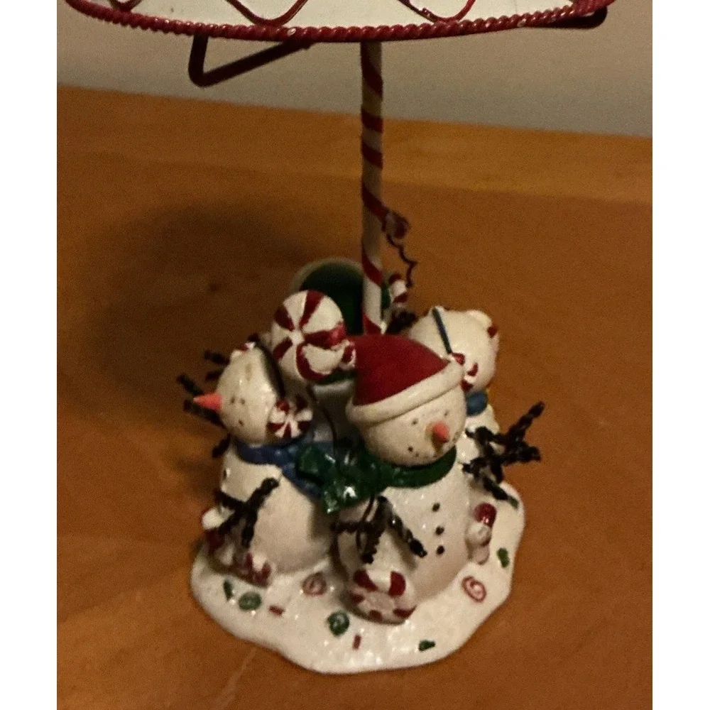 Snowman Tealight Candle Holder‎ Lamp With Shade Christmas Holiday,